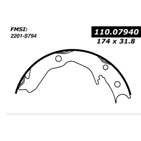 Centric Parts Centric Brake Shoes, 111.07940 111.07940